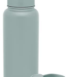 Simple Modern Water Bottle with Straw and Chug Lid Vacuum Insulated Stainless Steel Metal Thermos Bottles | 32oz, Sea Glass Sage & Bottle Brush for Cleaning Baby Bottles, Tumblers, Cups and More