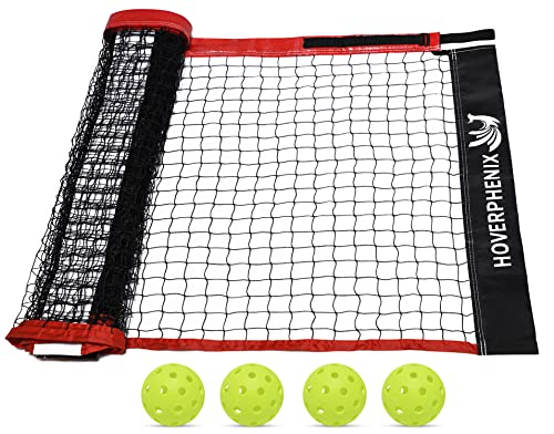 Pickle Ball Replacement Net 22ft x 3ft for Indoor and Outdoor Fits for Most Free-Standing Pickle Ball Frame Come with 4 Outdoor Pickle Balls (Net Only)