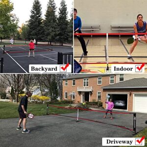 Pickle Ball Replacement Net 22ft x 3ft for Indoor and Outdoor Fits for Most Free-Standing Pickle Ball Frame Come with 4 Outdoor Pickle Balls (Net Only)