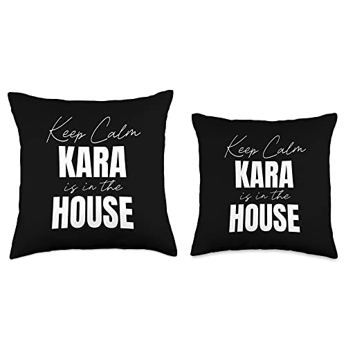 Keep Calm Kara Is In The House Clothing Keep Calm House Kara Throw Pillow, 18x18, Multicolor