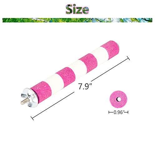 Bird Toys, Parrot Toys, Natural Quartz Sand Rod, Bird Perch Rod, cage Accessories, Suitable for Macaws, buki Birds, Love Birds, Finches, Small and Medium-Sized Birds Habitat