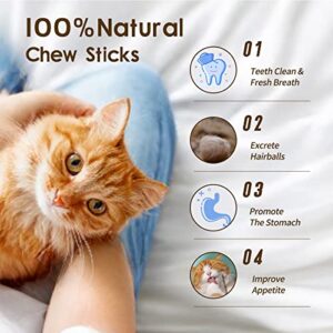 Rocendlor 25PCS/Pack Silvervine Sticks for Cats, Cat Chew Stick, Catnip Toys, Natural Matatabi Sticks, Kitty Kitten Teething Interactive Wand Toy, Molar Dental Sticks for Cat