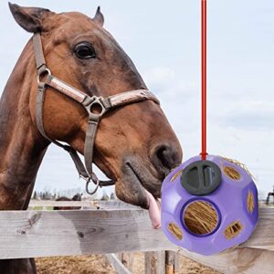 shamjina Horse Treat Ball Hay Feeding Toy Hay Feeder Ball for Horse Stable Stall, Purple