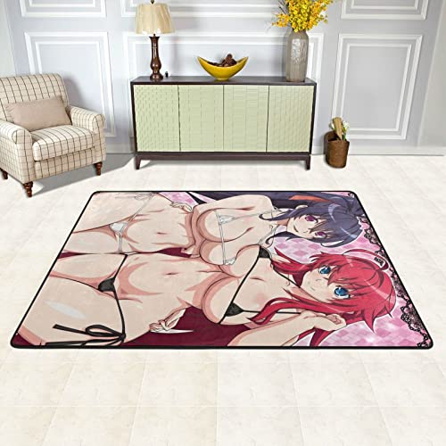 Manga High School DxD Carpet Ultra Large Anti Slip Area Rug Cozy Home Decor Floor Rug for Kids Bedroom Living Area Room Bedroom 72"X48"