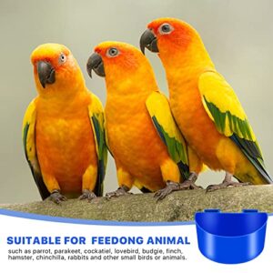 Worldity 30Pcs Chicken Feeder Cups Cage, Plastic Bird Cups, Hanging Pigeon Food Bird Feeders for Cage, Durable Cage Feeders with Hook, Perfect for Parrot Parakeet Rabbit Pet Poultry Feeding, Large