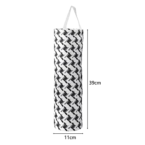 Galand Grocery Bag Holder Large Capacity Multipurpose PEVA Wall-Hanging Grocery Bag Dispenser Holder for Household Black