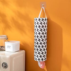 Galand Grocery Bag Holder Large Capacity Multipurpose PEVA Wall-Hanging Grocery Bag Dispenser Holder for Household Black