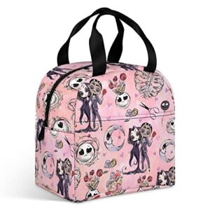 HINSUM-GLASNG The N-Before Christmas Insulated Lunch Bag Lunch Box Tote Bags For Women Adults Office School Picnic