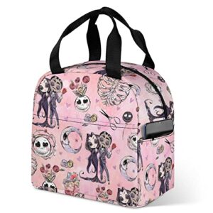 HINSUM-GLASNG The N-Before Christmas Insulated Lunch Bag Lunch Box Tote Bags For Women Adults Office School Picnic