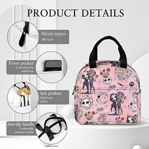 HINSUM-GLASNG The N-Before Christmas Insulated Lunch Bag Lunch Box Tote Bags For Women Adults Office School Picnic