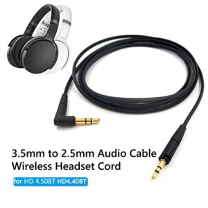 V-MOTA Earphone line Cable Compatible with Sennheiser HD400S HD350BT HD4.30 HD4.40BT HD4.50BTNC HD450BT HD458BT Momentum Over-Ear Headset,1.4 Meters / 4.6 feet