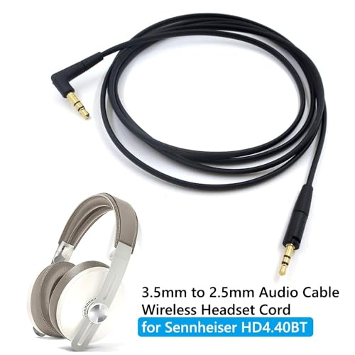 V-MOTA Earphone line Cable Compatible with Sennheiser HD400S HD350BT HD4.30 HD4.40BT HD4.50BTNC HD450BT HD458BT Momentum Over-Ear Headset,1.4 Meters / 4.6 feet