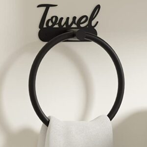 bathroom towel ring black towel ring, hand towel holder for bathroom wall, bathroom tower holder, stainless steel to prevent corrosion or rusting