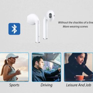 K-Musculo PCASED zwwf Waterproof Bluetooth 5.0 True Wireless Earbuds, 30H Cyclic Playtime TWS Headphones with Charging Case and mic, in-Ear Stereo Earphones Headset