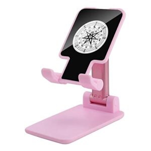 wiccan symbol astrological signs cell phone stand foldable tablet holder adjustable cradle desktop accessories for desk