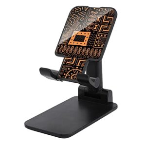 Aztec Tribal Art Cell Phone Stand Foldable Tablet Holder Adjustable Cradle Desktop Accessories for Desk