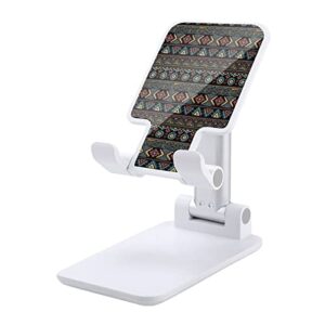 ethnic doodles native tribe art cell phone stand foldable tablet holder adjustable cradle desktop accessories for desk