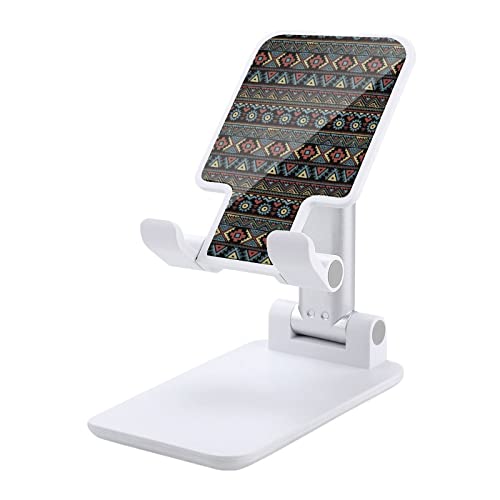 Ethnic Doodles Native Tribe Art Cell Phone Stand Foldable Tablet Holder Adjustable Cradle Desktop Accessories for Desk