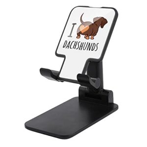 i love dachshund cell phone stand foldable tablet holder adjustable cradle desktop accessories for desk