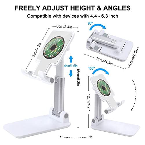 Green Doughnut Cell Phone Stand Foldable Tablet Holder Adjustable Cradle Desktop Accessories for Desk