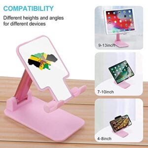 Jamaica Rasta Lion Flag Cell Phone Stand Foldable Tablet Holder Adjustable Cradle Desktop Accessories for Desk