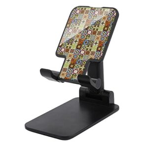 morocco ethnic pattern cell phone stand foldable tablet holder adjustable cradle desktop accessories for desk