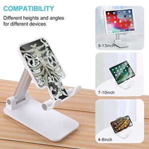 Ribcage Skeleton Ghosts Cell Phone Stand Foldable Tablet Holder Adjustable Cradle Desktop Accessories for Desk