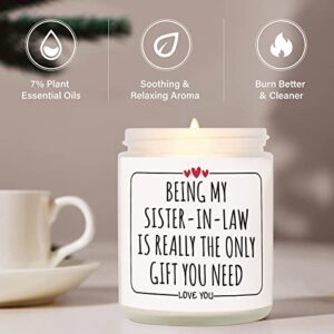 Afterprints Sister in Law Gifts, Unique Candle Gift for Sister in Law, Funny Gift for Sister in Law On Birthday Christmas Thanksgiving, Scented Candles Present