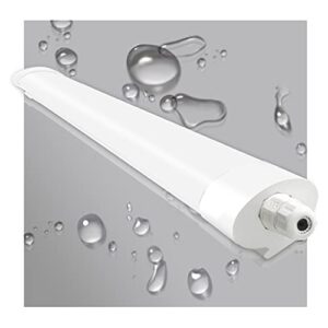 super bright led tube light fixture 2ft, 5000k utility shop lights, ip66 waterproof garage light, ceiling and under cabinet lighting, 30w 3300lm tube light for bedroom workbench garage kitchen office