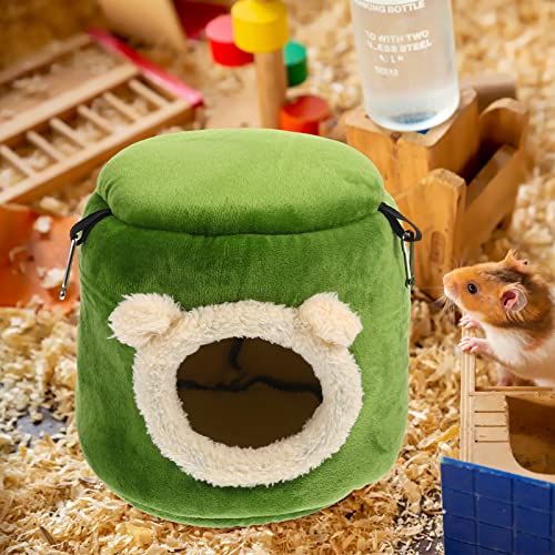 PATKAW Decor Hamster Hammock Warm Guniea Pig Bed Hamster Small Animal Huts Chinchilla Habitat Pet Cage Supplies for Gerbil Hamster Squirrel 19CM Squirrel Bunny