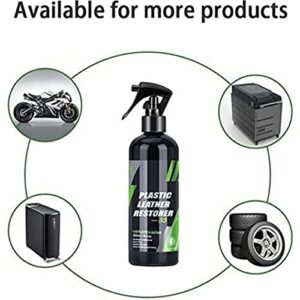 Shinex Leather & Plastic Restorer, Shinex Plastic Leather Restorer Spray, Shinex S3 Leather and Plastic Restorer, Plastic Restorer for Cars,Car Exterior Refurbishment Cleaning Agent (2PCS,100ML)