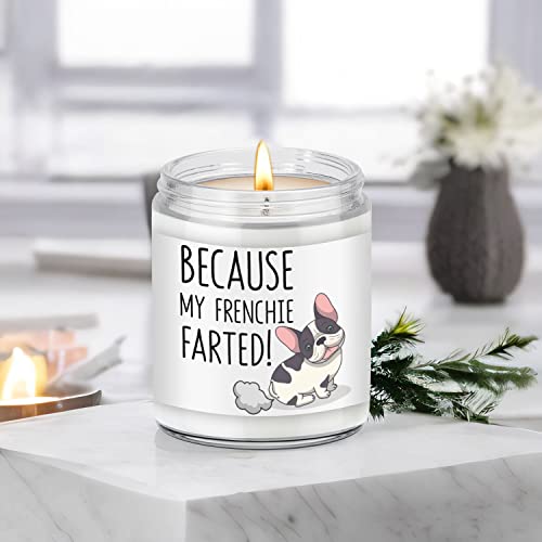 LEADO Candles, Frenchie Gifts for Women, Men - Funny Bulldog Gifts for Frenchie Owners, Frenchie Dad, Frenchie Mom Gifts - Christmas, Birthday Gifts for Frenchie Lovers, Bulldog Lover Gifts