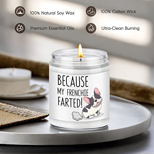 LEADO Candles, Frenchie Gifts for Women, Men - Funny Bulldog Gifts for Frenchie Owners, Frenchie Dad, Frenchie Mom Gifts - Christmas, Birthday Gifts for Frenchie Lovers, Bulldog Lover Gifts