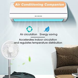 Portable Standing Fan with Remote Control, 8" Foldable Desk Fan, 7200mah Quiet Fan Table Fan, USB Floor Fan, 4 Speed Settings Telescopic Pedestal Fans for Personal Bedroom Office Fishing Camping