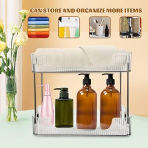 Cabilock Bathroom Organizer Countertop Shelf Bracket Bathroom Shelf Tiered Vanity Shelf Organizer Holder 2-Tier Versatile Kitchen Rack Bathroom Organizer Countertop Shelf Bracket