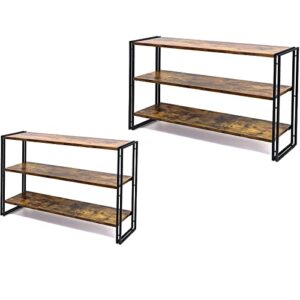 hchqhs 3 tier open bookshelf 47 inches and 40 inches