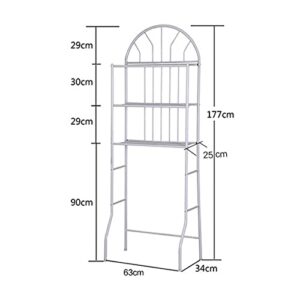 3-Shelf Bathroom Organizer Over The Toilet Storage, 3-Tier Over The Toilet Bathroom Shelf, Bathroom Space Saver Organizer Rack, Freestanding Above Toilet Stand for Bathroom, Restroom, Laundry