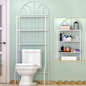 3-Shelf Bathroom Organizer Over The Toilet Storage, 3-Tier Over The Toilet Bathroom Shelf, Bathroom Space Saver Organizer Rack, Freestanding Above Toilet Stand for Bathroom, Restroom, Laundry