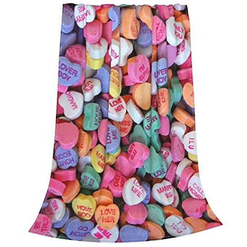 Love Heart Blanket for Men Women Valentine's Day Gifts, Super Soft Lightweight Warm Flannel Fleece Throw Blanket for Couch Bedroom Living Room 50"x40"