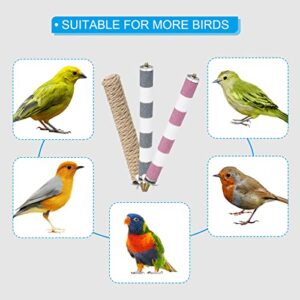 PATIKIL 0.9x6.7 Inch Bird Cage Perch, Parrot Stand Paw Grinding Stick Rope Weaving Wooden Stand Cage Accessory for Parrot Parakeet Cockatiel