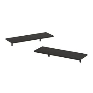 furinno rossi 23-inch wall mounted floating display shelves, espresso, set of 2