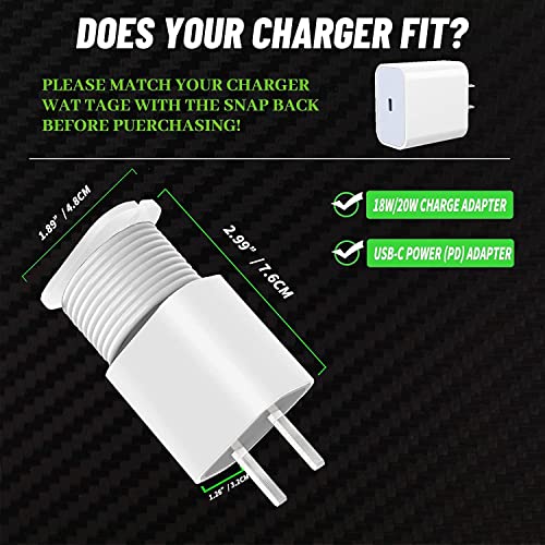 2 in 1 Silicone Charger Protector for iPhone Charger - 4 Pack 20w/18w Data Cable Winder Anti-Break Protection Cable Storage, Compatible with 11/12 Charger Silicone Protective Case