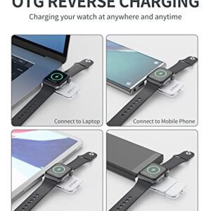 Portable Watch Charger for Apple Watch - ANPULES USB C & USB A iWatch Charger [OTG] for Travel, 2 in 1 Magnetic Wireless Charger for Apple Watch Series Ultra 2/Ultra 9 8 7 SE 6 5 4 3 2 1 (White)