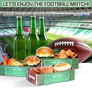 100 Pcs Football Paper Food Trays Ball Paper Party Bowls Sports Theme Candy Holder Trays Football Bowl Football Party Supplies Disposable Serving Tray for Football Sports Event Family Food Party Decor