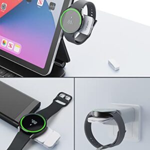 Portable Watch Charger for Samsung Galaxy Watch 6/5 - ANPULES USB C & USB A Watch Charger [OTG] for Galaxy Watch, Magnetic Wireless Charger for Galaxy Watch 4/4 Classic/3/Galaxy Active 2 (White)