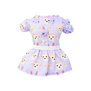 honprad pet clothes for large dogs girl spring and summer puppy t shirt monkey rabbit petal skirt princess dog clothes for small dogs girls dress t shirt