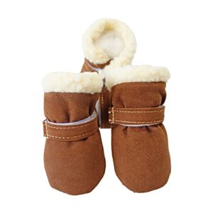 HonpraD Small Dog Clothes Bulk Velvet Shoes Snow Warm Pet Plus and Warm Windproof Pet Shoes Soft-Soled Boots Pet Clothes Dog Sweaters for Small Dogs Girl Under 5