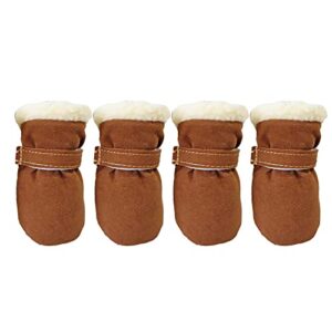 honprad small dog clothes bulk velvet shoes snow warm pet plus and warm windproof pet shoes soft-soled boots pet clothes dog sweaters for small dogs girl under 5