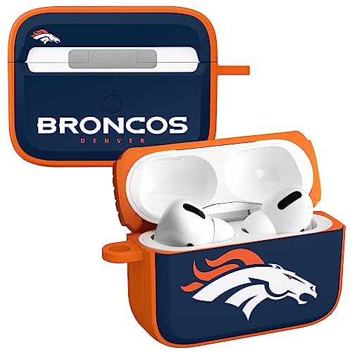 GAME TIME Denver Broncos HDX Case Cover Compatible with Apple AirPods Pro 1 & 2 (Classic)