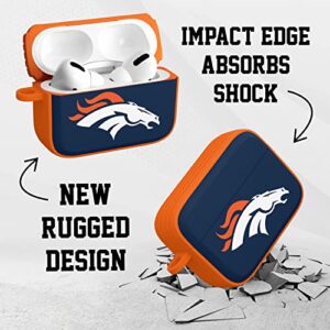 GAME TIME Denver Broncos HDX Case Cover Compatible with Apple AirPods Pro 1 & 2 (Classic)